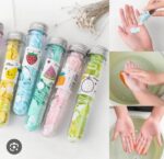 100-pcs-disposable-flower-paper-soap-with-portable-tube-bottle-multi-color-travel-soap-sheets-for-hand-washing-camping-and-outdoor-use-random-color – 1